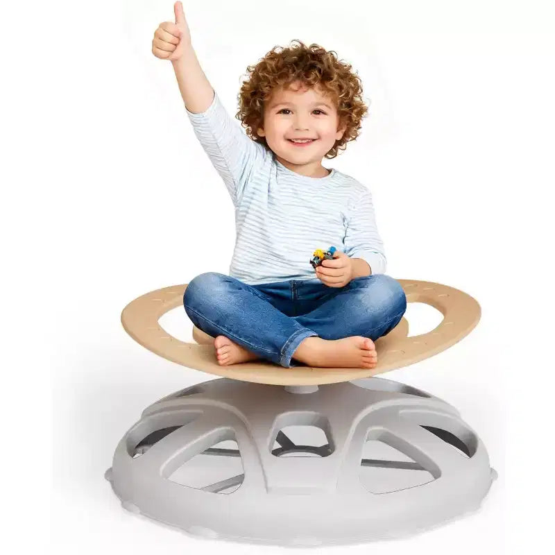 Garvee Kids Sensory Swivel Chair - Autism Spinning Chair with Safety Handle & Non-Slip Base, Enhances Body Coordination & Balance Training