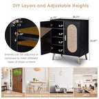 Karl Home Mobile scarpiera in rattan moderna da 18 paia