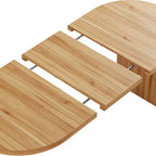 55.12-70.87Modern Extendable Dining Table with removable extension leaves,Mid-century modern style home table,Suitable for dining rooms