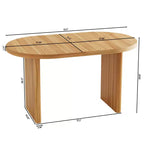 55.12-70.87Modern Extendable Dining Table with removable extension leaves,Mid-century modern style home table,Suitable for dining rooms