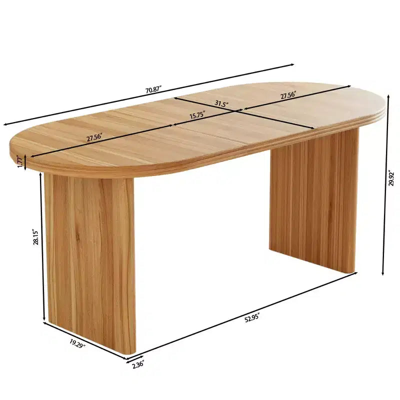 55.12-70.87Modern Extendable Dining Table with removable extension leaves,Mid-century modern style home table,Suitable for dining rooms