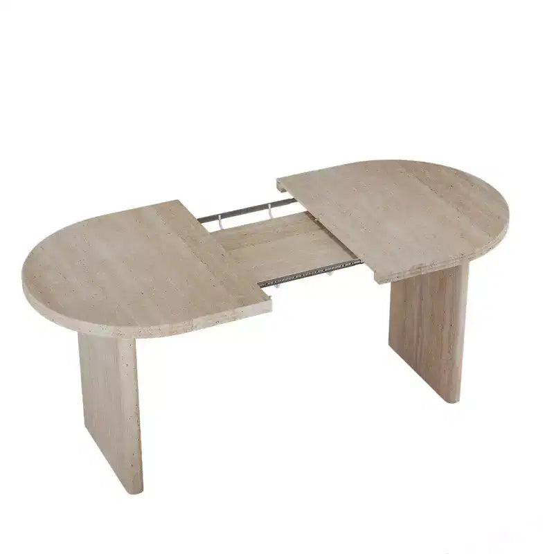 55.12-70.87Modern Extendable Dining Table with removable extension leaves,Mid-century modern style home table,Suitable for dining rooms