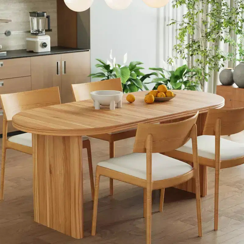 55.12-70.87Modern Extendable Dining Table with removable extension leaves,Mid-century modern style home table,Suitable for dining rooms