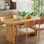 55.12-70.87Modern Extendable Dining Table with removable extension leaves,Mid-century modern style home table,Suitable for dining rooms