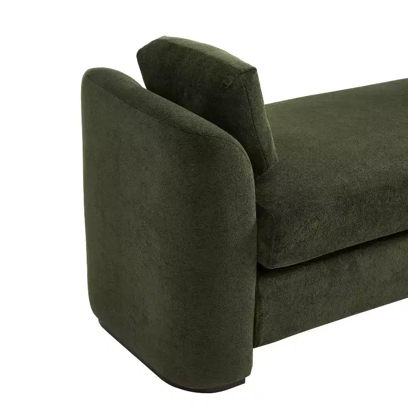 GDFStudio Jase Panca Moderna in Bouclé con Struttura in Legno di Gomma e Cuscini