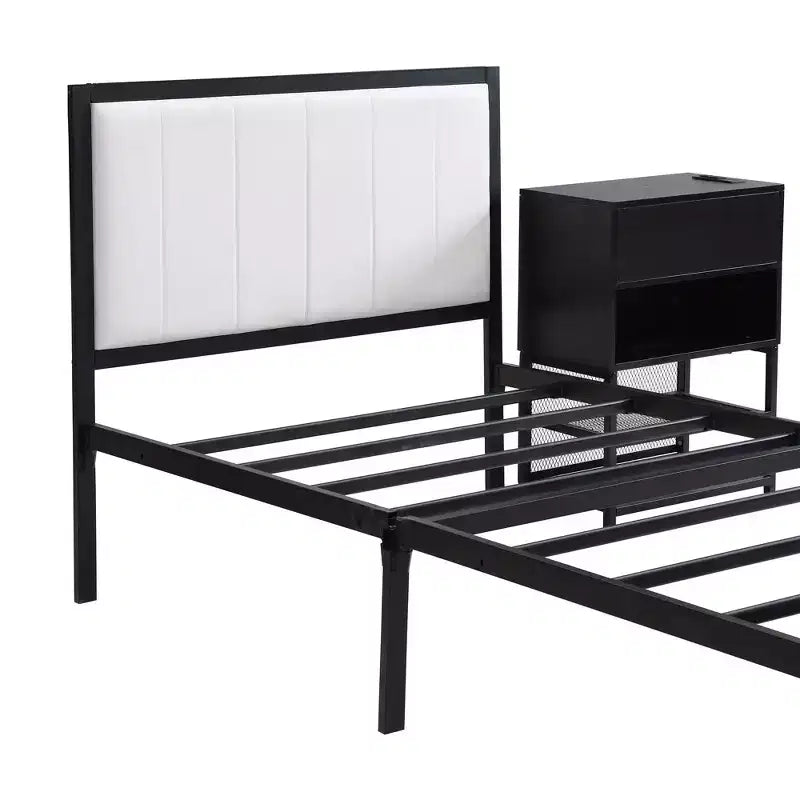 MAYEERTY Letto a Piattaforma Rivestito in Pile Teddy con Contenitore Sottoposto, Design Curvo e Robusta Struttura Solida