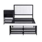 MAYEERTY Letto a Piattaforma Rivestito in Pile Teddy con Contenitore Sottoposto, Design Curvo e Robusta Struttura Solida