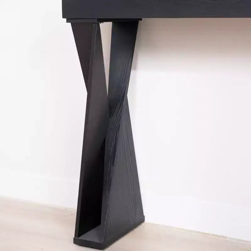 Consolle in legno GDFStudio Bryce Modern da 58,3 con gambe incrociate