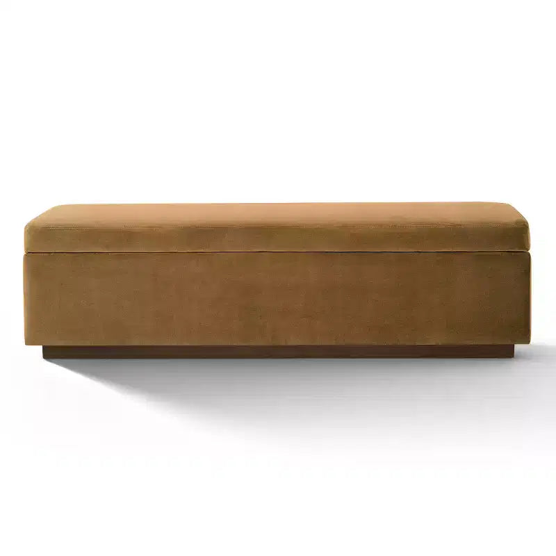60 Moderno Velluto Panche Contenitore Imbottite, Elegante Seduta da Salotto con Contenitore Nascosto, Panchina da Fondo Letto e Ingresso-Panipeachy