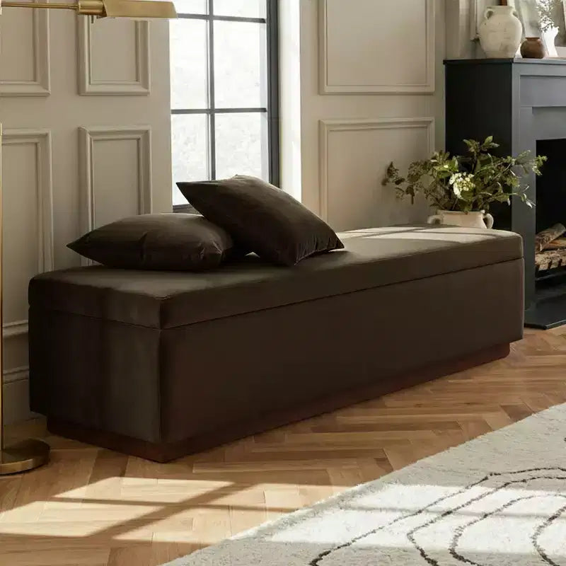 60 Moderno Velluto Panche Contenitore Imbottite, Elegante Seduta da Salotto con Contenitore Nascosto, Panchina da Fondo Letto e Ingresso-Panipeachy