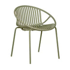 Set da pranzo moderno da esterno da 7 pezzi con sedie impilabili e tavolo in legno di acacia