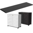 2 pc Metal Shelf for 75 Gallon Storage Box, 33.7 W * 10 D * 0.4 H Per Shelf,Easy Assembly,Black