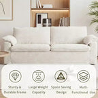 Dyonery 70 Loveseat Divano a due posti in velluto a coste, divano a due posti moderno, divano sfoderabile con seduta profonda, 2 ampi cuscini bracciolo e schienale morbido