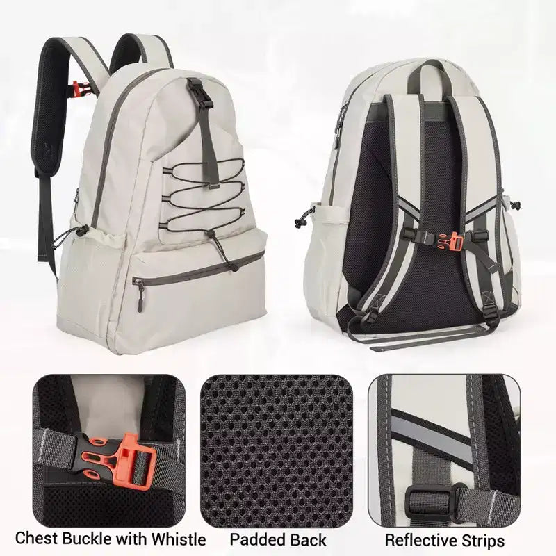 Zaino da tennis con scomparto imbottito per racchetta e borsa per scarpe ventilata, borsa sportiva leggera per racchette da pickleball e badminton