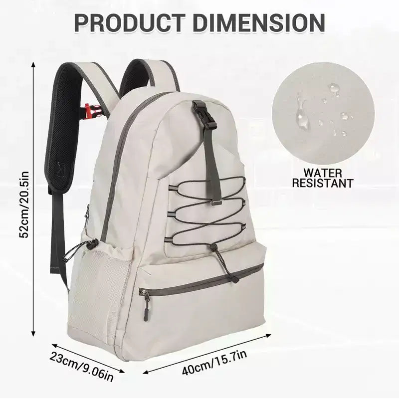 Zaino da tennis con scomparto imbottito per racchetta e borsa per scarpe ventilata, borsa sportiva leggera per racchette da pickleball e badminton