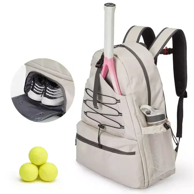 Tennis Backpack with Padded Racket Compartment & Ventilated Shoe Bag Lightweight Racket Sports Bag for Pickleball Badminton