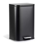 Pattumiera in Acciaio Inox - Anti-Impronta, Coperchio a Chiusura Ammortizzata, Secchio Interno Rimovibile, Contenitore a Pedale Salvaspazio - per Cucina, Ufficio, Bagno