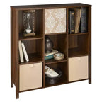 ClosetMaid Mensola Regolabile a 9 Cubi in Legno, Scaffale per Cameretta, Libreria per Organizzazione Casa, Castagno Scuro