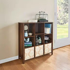 ClosetMaid Mensola Regolabile a 9 Cubi in Legno, Scaffale per Cameretta, Libreria per Organizzazione Casa, Castagno Scuro