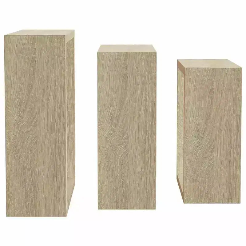 vidaXL Set 3 Scaffali Cubici a Muro Rovere Sonoma MDF Grande, Medio, Piccolo