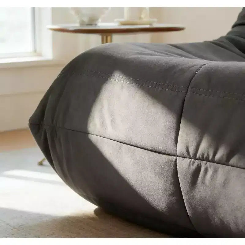 Poltrona a sacco gigante Divano pigro da terra, Divano Fireside in memory foam per adulti, Poltrona a sacco grande senza braccioli in ecopelle per soggiorno, camera da letto, dormitorio, ufficio