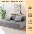 Divano Letto Pieghevole 80 con Cuscini, Poltrona Letto Convertibile per Adulti, Futon da Pavimento in Memory Foam per Soggiorno Compatto