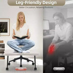 Sedia Ergonomica a Gambe Incrociate, Sedia da Meditazione Girevole a 360° con Ruote, Sedile Regolabile in Altezza per Meditazione, ADHD e Yoga per Ufficio Domestico