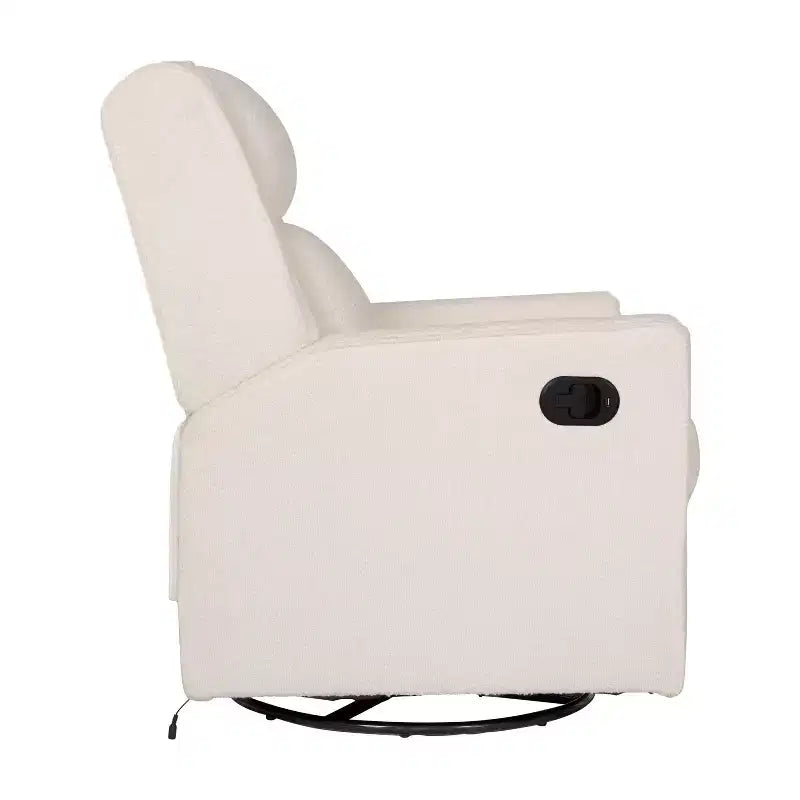 Poltrona reclinabile a dondolo girevole Emma and Oliver con porte di ricarica USB/USB-C, reclinabile manuale girevole a 270 gradi
