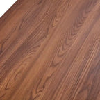 Tavolino da caffè a 2 ripiani in MDF color noce, Rettangolare in stile industriale, Finitura atossica, per Soggiorno, Camera da letto, Studio