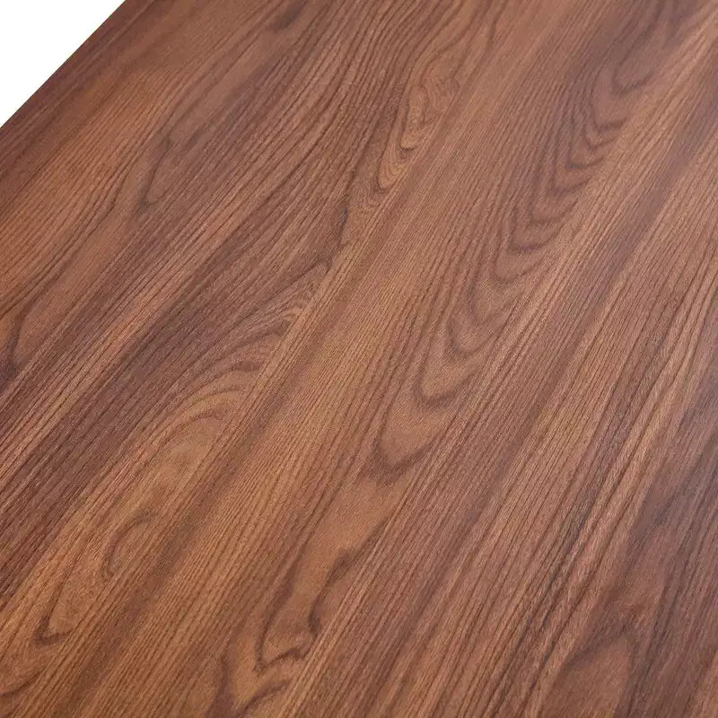 Tavolino da caffè a 2 ripiani in MDF color noce, Rettangolare in stile industriale, Finitura atossica, per Soggiorno, Camera da letto, Studio