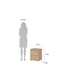 Tvilum, comodino Aurora a 2 cassetti, Jackson Hickory