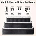Dyonery 14 Materasso Ibrido in Memory Foam in Scatola, Molle Insacchettate per Sollievo dalla Pressione, Materasso Matrimoniale a Media Densità con Isolamento dal Movimento