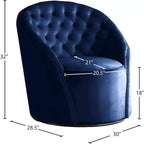 Sedia in velluto Alessio di Meridian Furniture