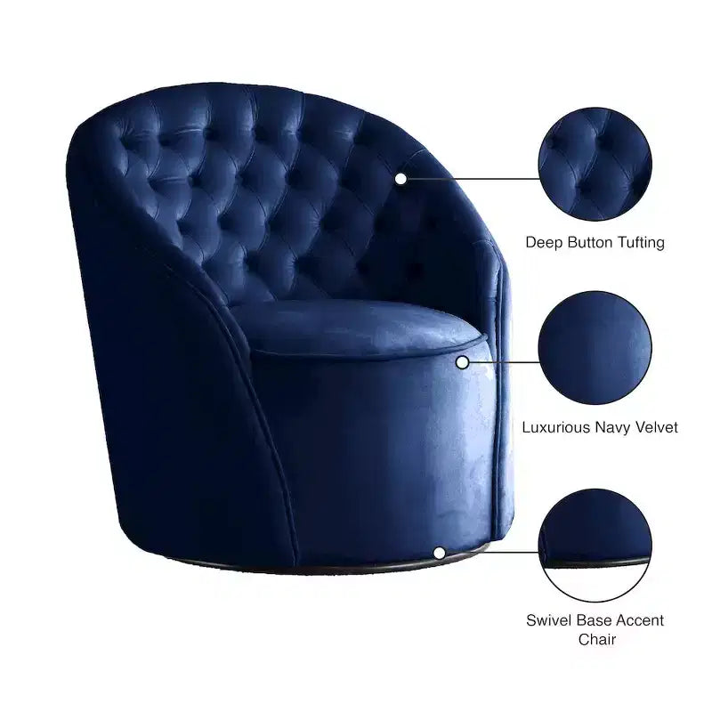 Sedia in velluto Alessio di Meridian Furniture