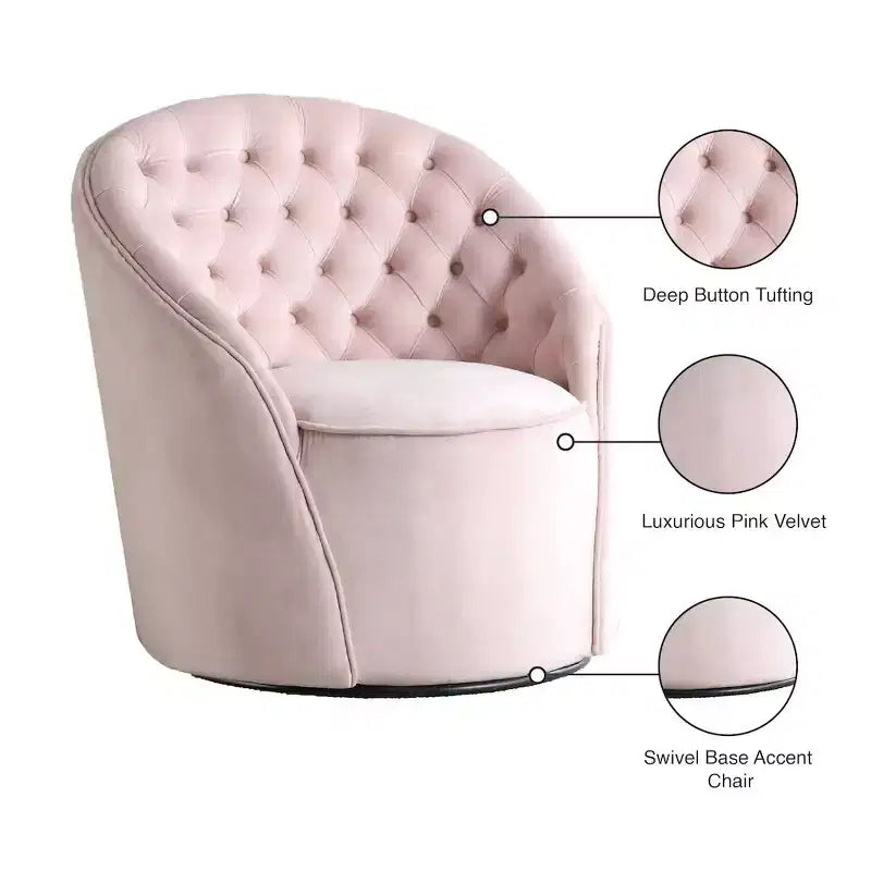 Sedia in velluto Alessio di Meridian Furniture