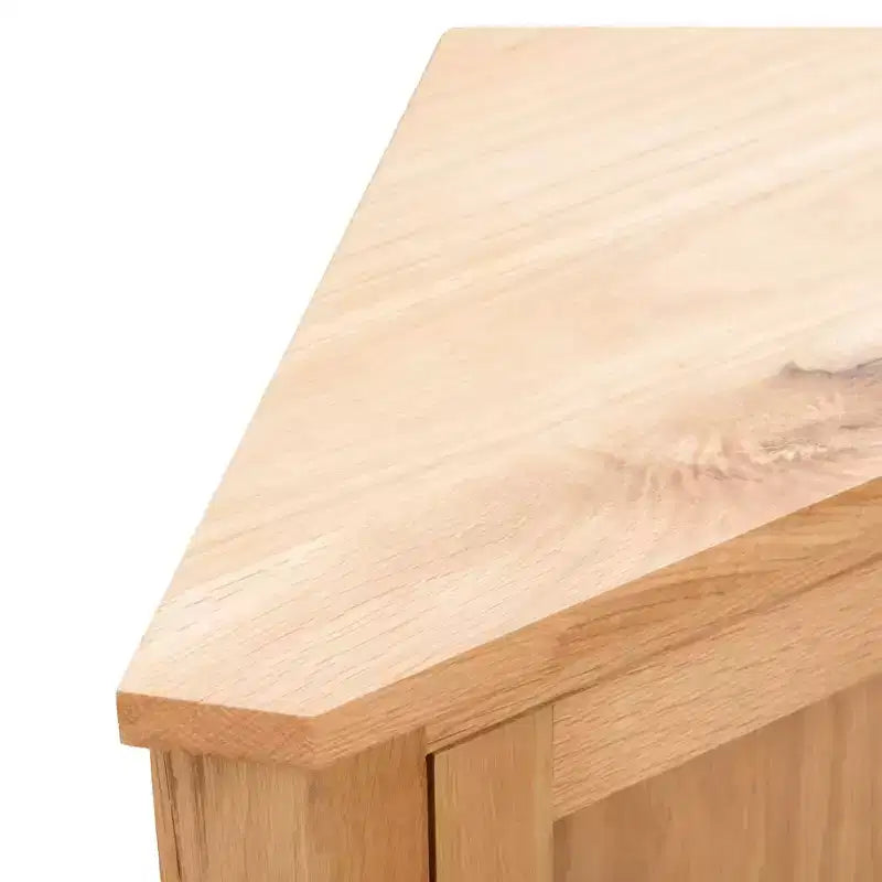 vidaXL Mobile ad Angolo Marrone in Legno Massello di Rovere Mobiletto ad Angolo Compatto