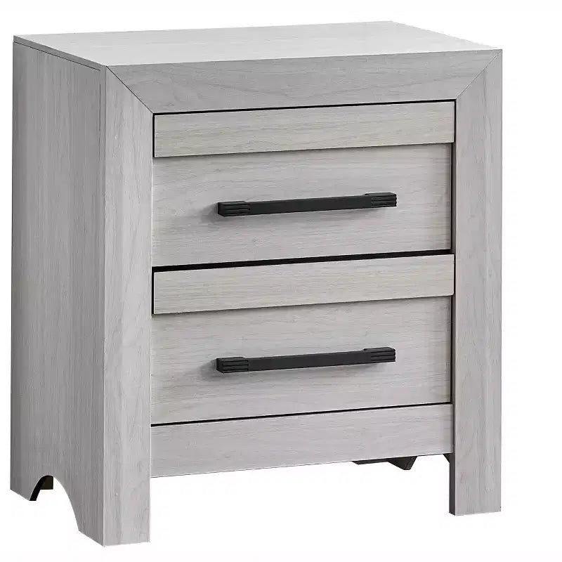 Comodino Passion Furniture Rustica 2 cassetti, largo 24 pollici