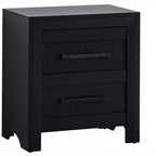 Comodino Passion Furniture Rustica 2 cassetti, largo 24 pollici