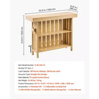Mobile Bar Domestico VEVOR, Tavolo Mobile Bar per Vino a 3 Ripiani con Scaffali di Stoccaggio, Scatola porta-apribottiglie e Piedini Regolabili, Poggiapiedi Nero, Marrone Chiaro