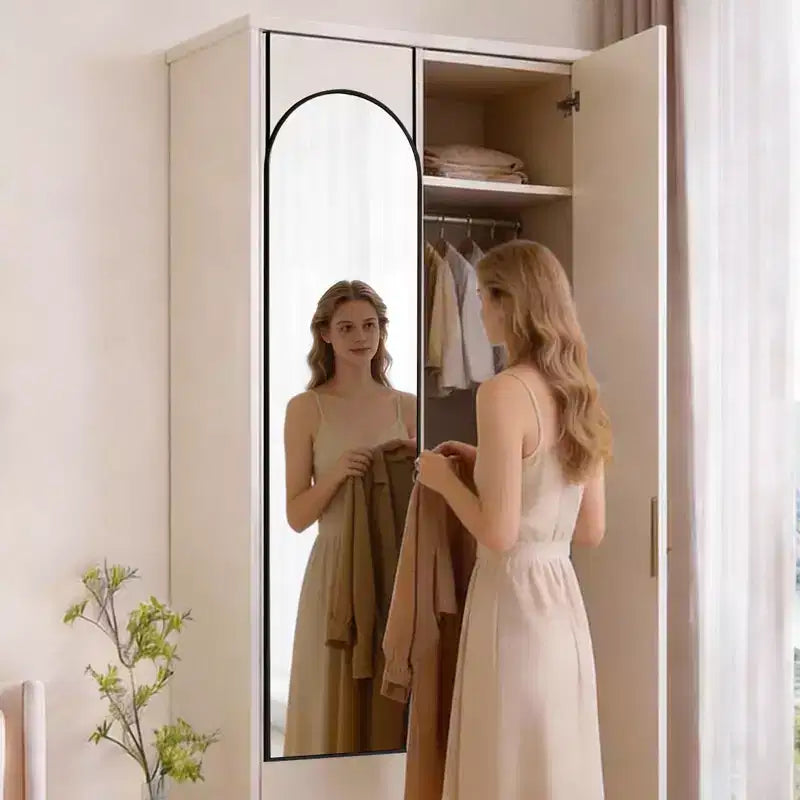 JIONJOY Specchio intero sopra porta 47x14, Specchio da parete salvaspazio con cornice in alluminio per camera da letto, soggiorno, ingressi