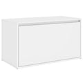 vidaXL Bench White Engineered Wood 31.5x15.7x17.7 in Bench Rectangular