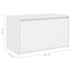 vidaXL Panca Bianca Legno Multistrato 80x40x45 cm Panca Rettangolare