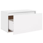 vidaXL Panca Bianca Legno Multistrato 80x40x45 cm Panca Rettangolare