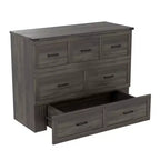 FAMYYT Letto a piattaforma pieghevole full size con stazione di ricarica, cassetto portaoggetti, facile montaggio