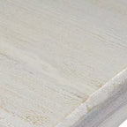 Consolle da divano, piano da 42 pollici, legno di mango bianco lavato sabbiato, gambe a pilastro tornite
