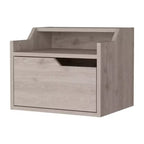 HomeRoots 13 Gray Wood One Drawer Floating Nightstand