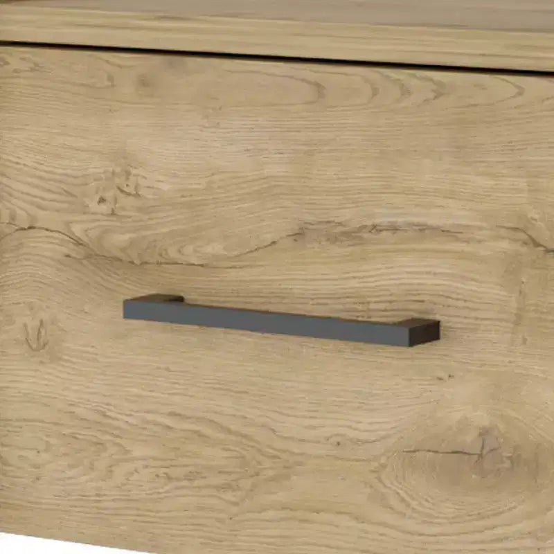 HomeRoots 10 comodini galleggianti in simil-legno beige con un cassetto