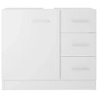 vidaXL Mobiletto sottolavabo bianco in legno multistrato mobiletto sottolavabo medio per bagno
