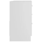vidaXL Mobiletto sottolavabo bianco in legno multistrato mobiletto sottolavabo medio per bagno