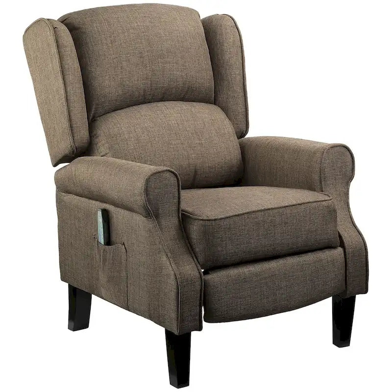 Poltrona massaggiante reclinabile con calore lombare e telecomando | Blu / Bianco crema / Nero / Beige / Marrone | Singola